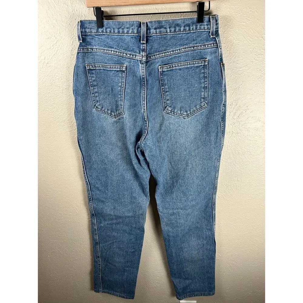 Lands End Jeans Women's Size 12 Straight Leg Denim Y2K Light Wash Spring Pants - Picture 10 of 10